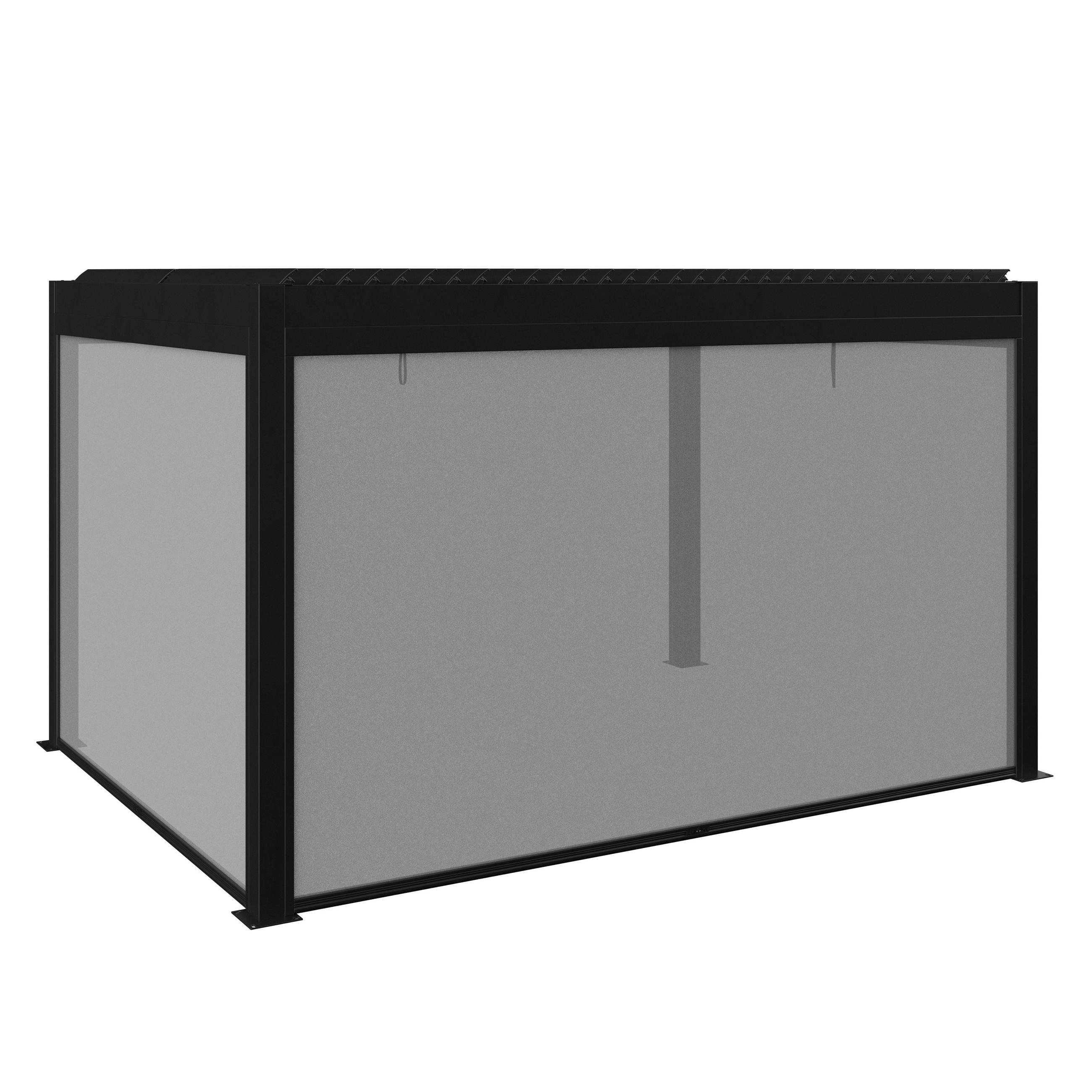 PAVILLON 396/231/299 cm Aluminium  - Anthrazit/Grau, Design, Textil/Metall (396/231/299cm) - Amatio