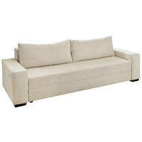 SCHLAFSOFA  mit Cord Naturfarben  - Schwarz/Naturfarben, KONVENTIONELL, Kunststoff/Textil (240/72/95cm) - Carryhome