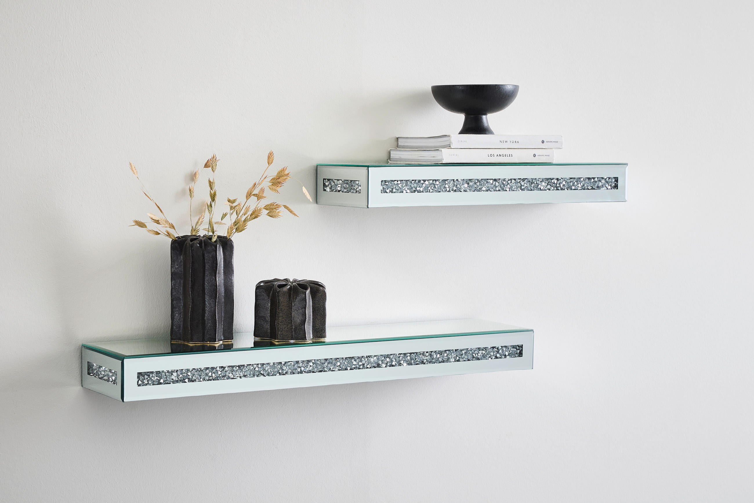 VÄGGHYLLA 70/6/16 cm  - silver, Trend, trämaterial/glas (70/6/16cm) - Xora