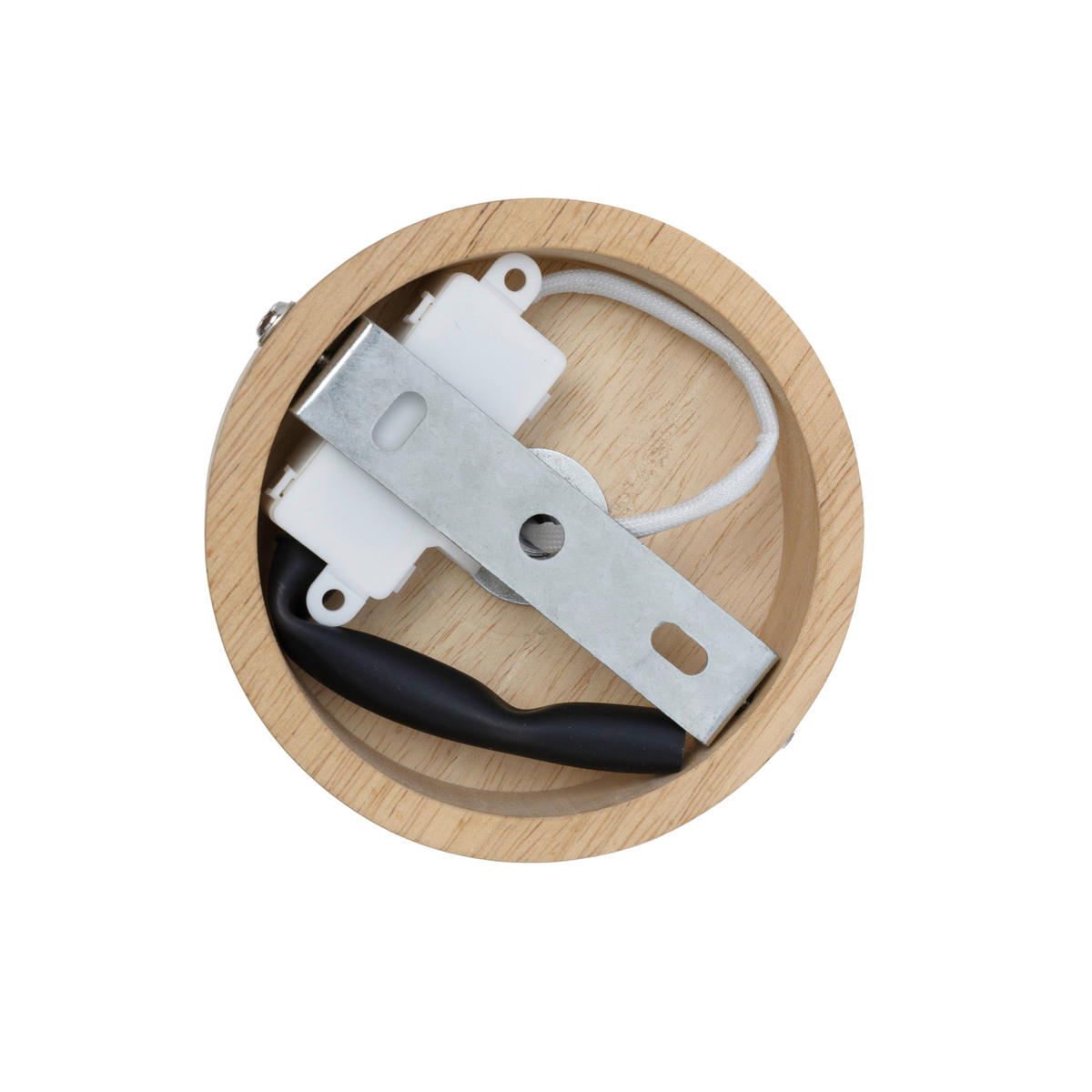 DECKENLEUCHTE  25/23 cm    - Weiß, Trend, Glas/Holz (25/23cm) - Collet's Monde