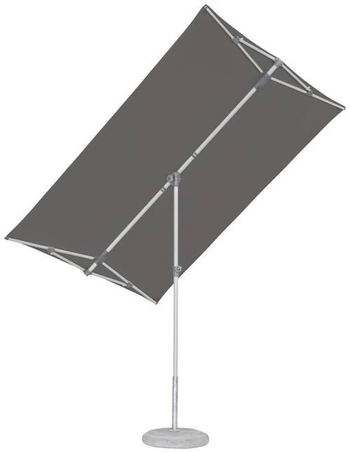 SONNENSCHIRM 210x150 cm Grau  - Silberfarben/Grau, KONVENTIONELL, Textil/Metall (210/150cm) - Suncomfort by Glatz