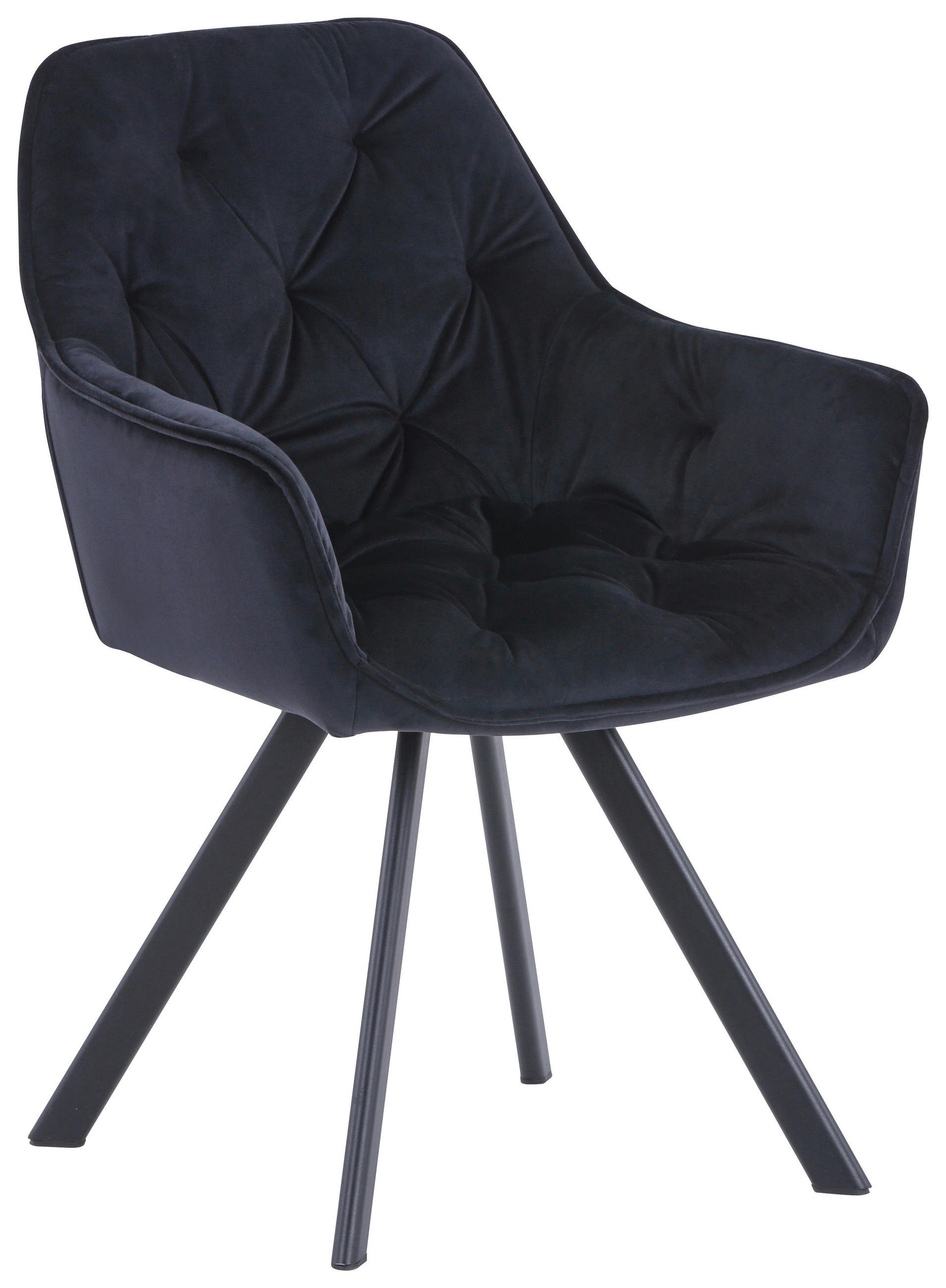 NASLANJAČ, kovina, tekstil črna  - črna, Design, kovina/tekstil (62/86/62cm) - Hom`in