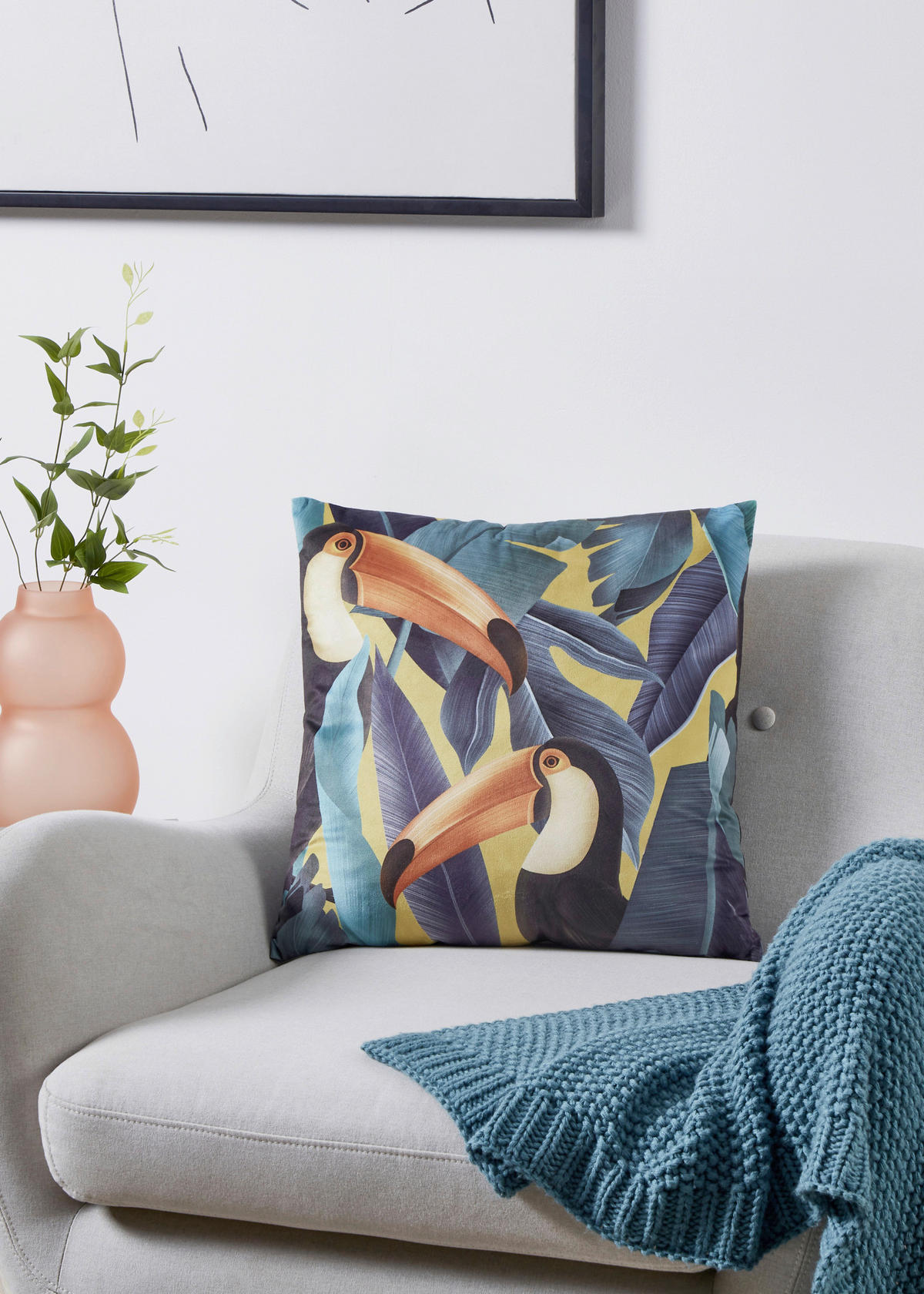 ZIERKISSEN  45/45 cm   - Multicolor, Design, Textil (45/45cm) - Eglo
