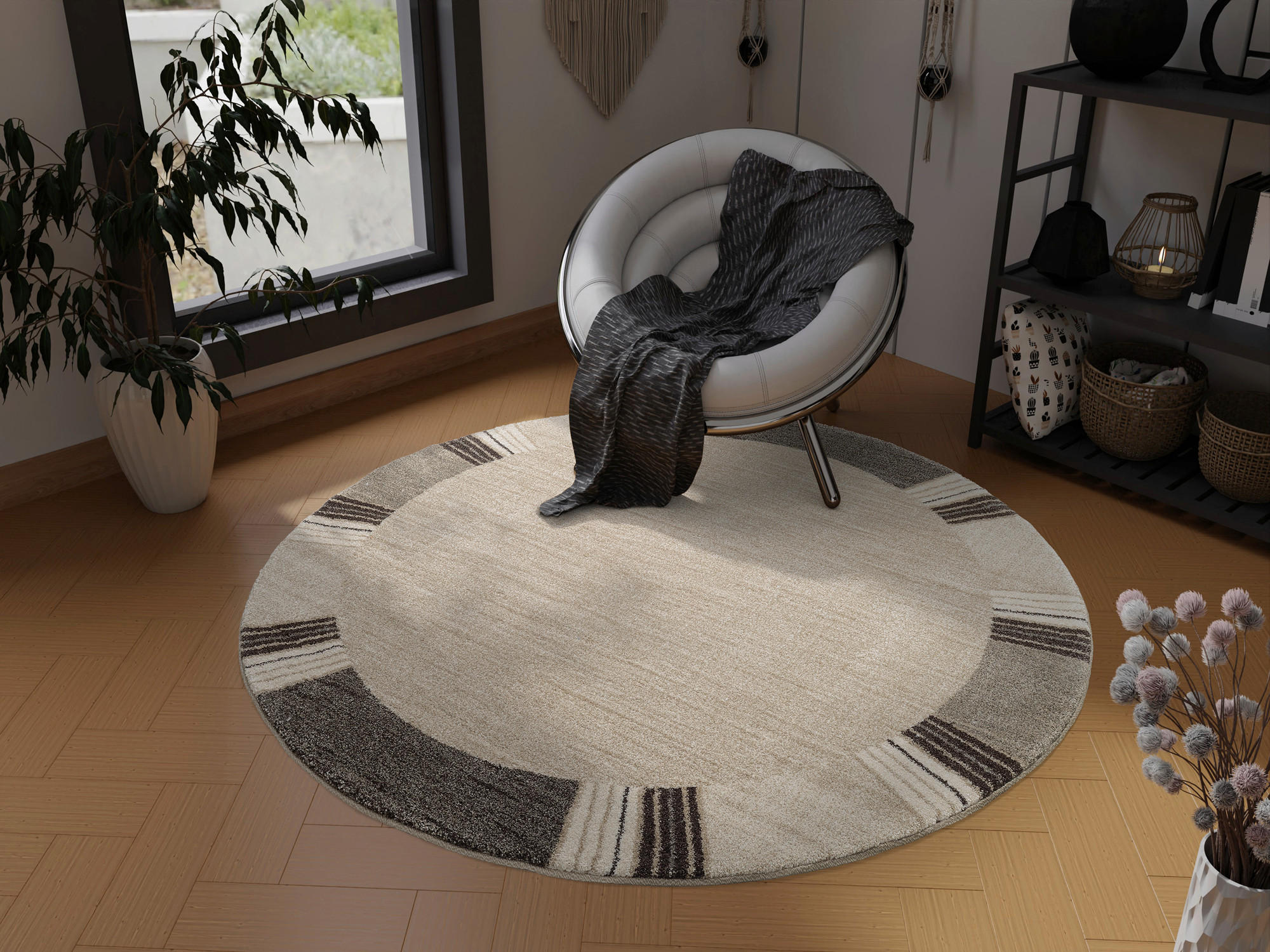 WEBTEPPICH 240 cm Palazzo Lobo Braun, Beige  - Beige/Braun, KONVENTIONELL, Textil (240cm) - Novel