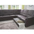 WOHNLANDSCHAFT Chenille - Anthrazit/Silberfarben, Design, Textil/Metall (306/100/248cm) - Carryhome