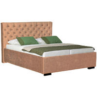 POLSTERBETT 180/200 cm  in Beige  - Beige/Schwarz, Design, Holz/Textil (180/200cm) - Boxxx