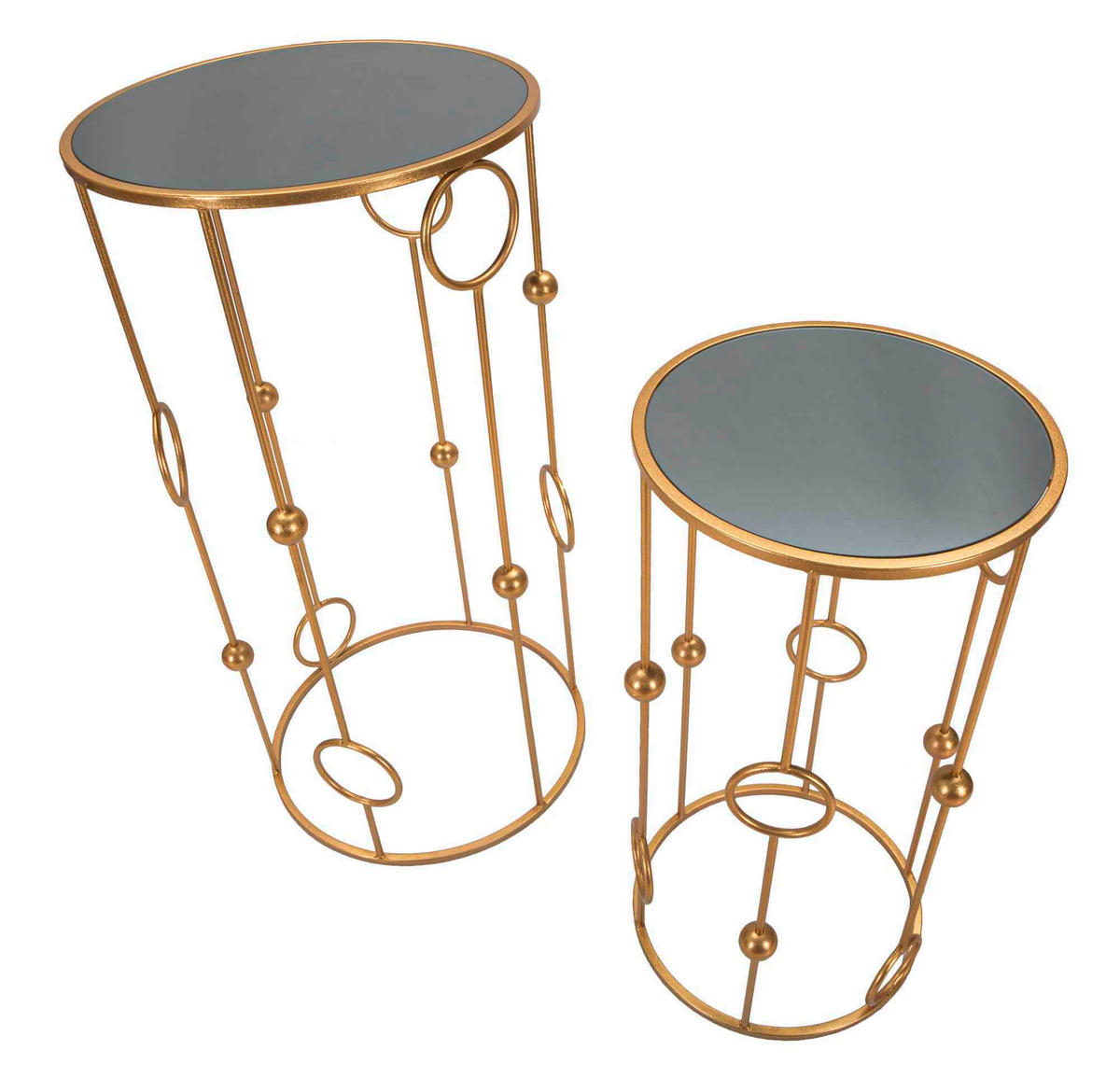 COUCHTISCH - Goldfarben, Basics, Glas/Holzwerkstoff (50/100/50cm)