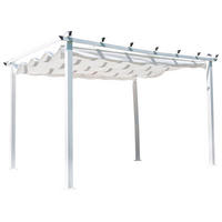 PERGOLA 395/245/295 cm   - Weiß, KONVENTIONELL, Textil/Metall (395/245/295cm) - Gardenson
