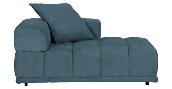 SOFAELEMENT in Plüsch Blaugrau  - Blaugrau/Schwarz, KONVENTIONELL, Kunststoff/Textil (125/66/155cm) - Carryhome