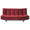 ZOFA S POSTELJNO FUNKCIJO,  bordo kovina, tekstil  - črna/bordo, Design, kovina/tekstil (194/90/100cm) - Ti'me