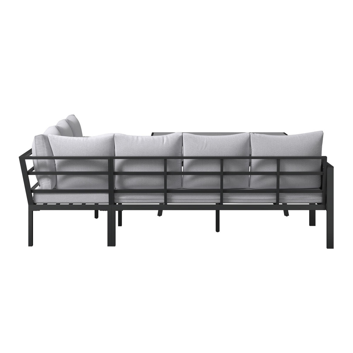 LOUNGE ÉTKEZŐGARNITÚRA  185/240 cm   - szürkésfehér/antracit, Modern, műanyag/textil (185/240cm) - Ambia Garden