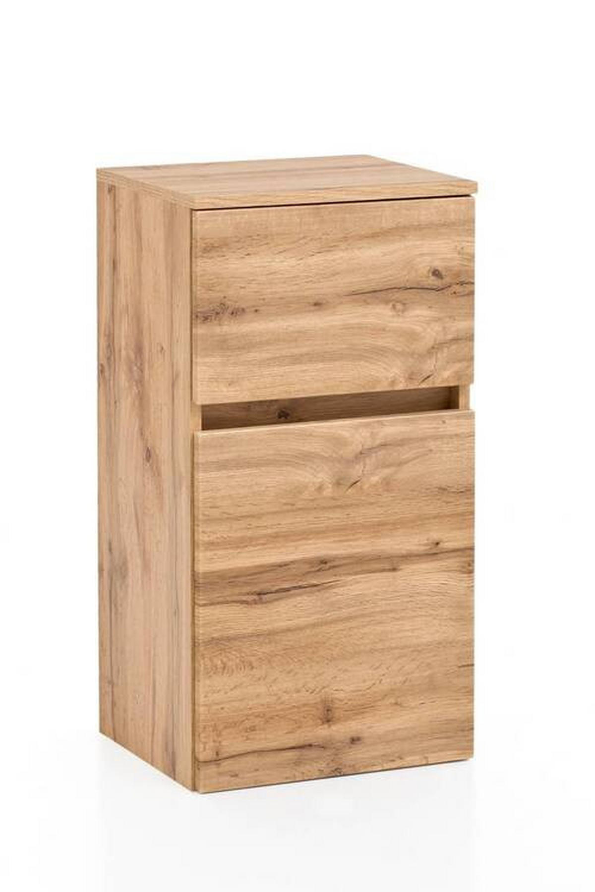 UNTERSCHRANK 40/79/35 cm   - Eiche Wotan/Silberfarben, Natur, Holzwerkstoff/Kunststoff (40/79/35cm) - Xora
