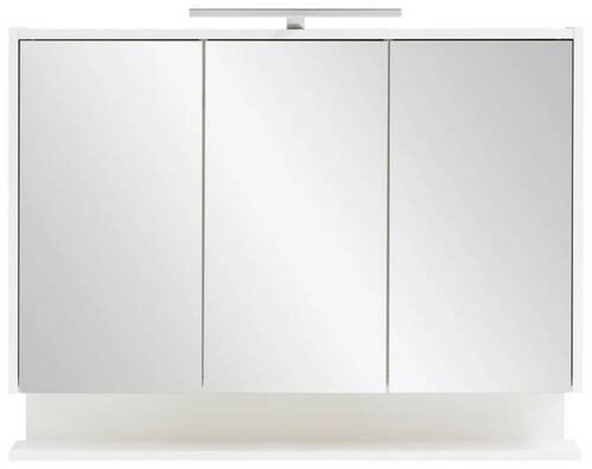 SPIEGELSCHRANK 93,5/71,4/16 cm  - Weiß Hochglanz/Weiß, MODERN, Glas/Holzwerkstoff (93,5/71,4/16cm) - MID.YOU