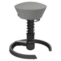 BÜROHOCKER   Schwarz, Hellgrau  - Hellgrau/Schwarz, Basics, Textil/Metall (55/45,66/55cm) - Aeris