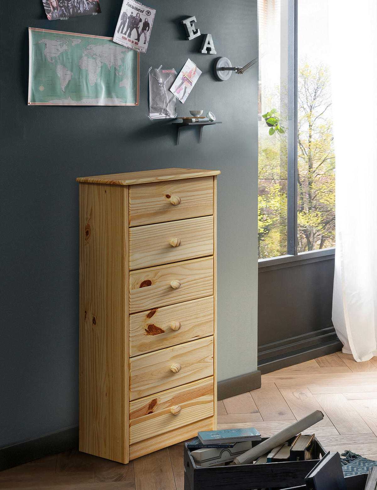 BYRÅ 43/106/35 cm  - naturfärgad, Natur, trä (43/106/35cm) - Livetastic