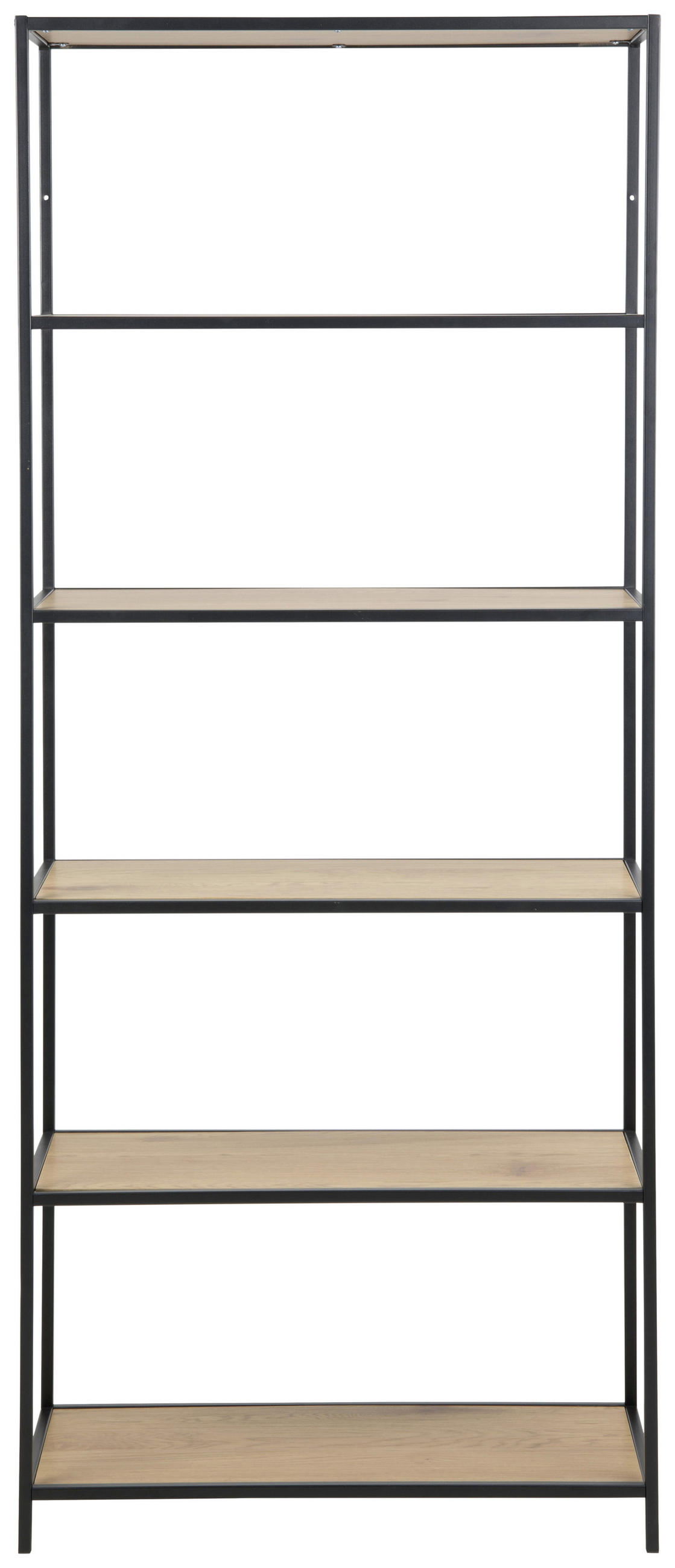 REGAL Eichefarben  - Eichefarben/Schwarz, Trend, Holzwerkstoff/Metall (77/185/35cm) - MID.YOU