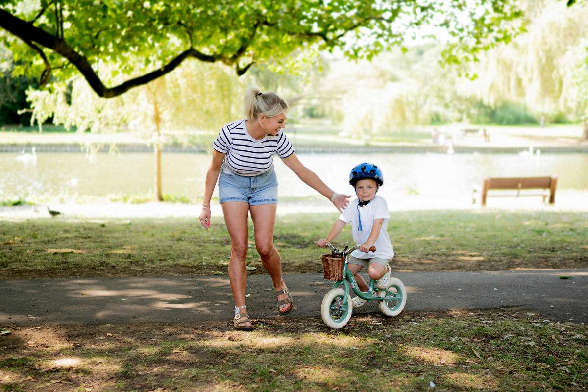 KINDERFAHRRAD 10 Zoll  - Salbeigrün, Basics, Metall (46,5/54/75cm)