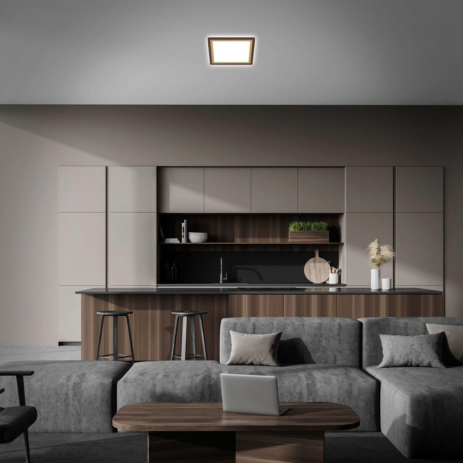LED PANEL - braon, Osnovno, plastika (29,3/29,3/2,8cm)