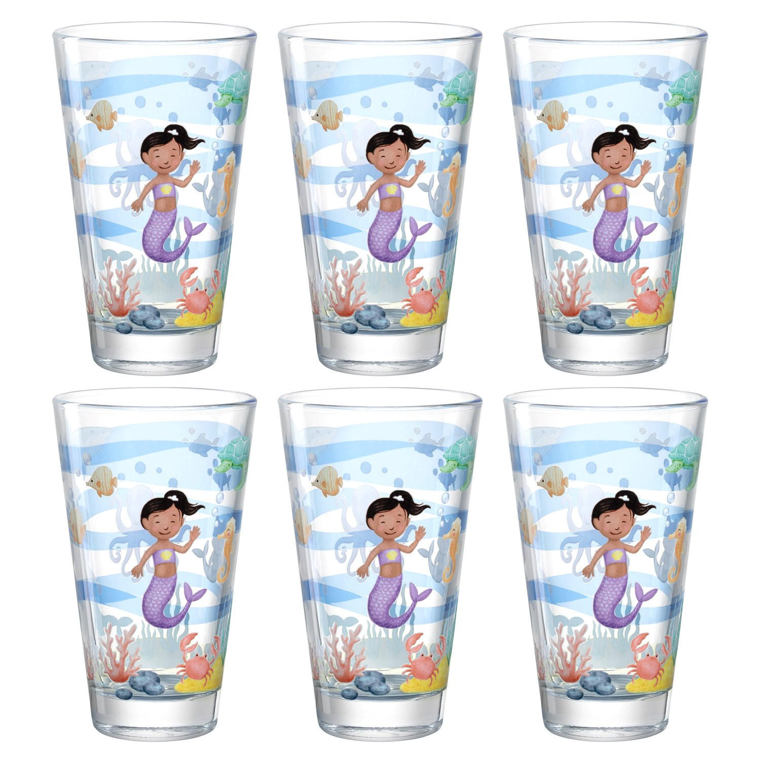 KINDER-GLÄSERSET Bambini Aventura 6-teilig - Trend, Glas (8/13,20/8cm) - Leonardo