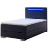 BOXBETT 140/200 cm  in Schwarz  - Edelstahlfarben/Schwarz, MODERN, Kunststoff/Textil (140/200cm) - Livetastic