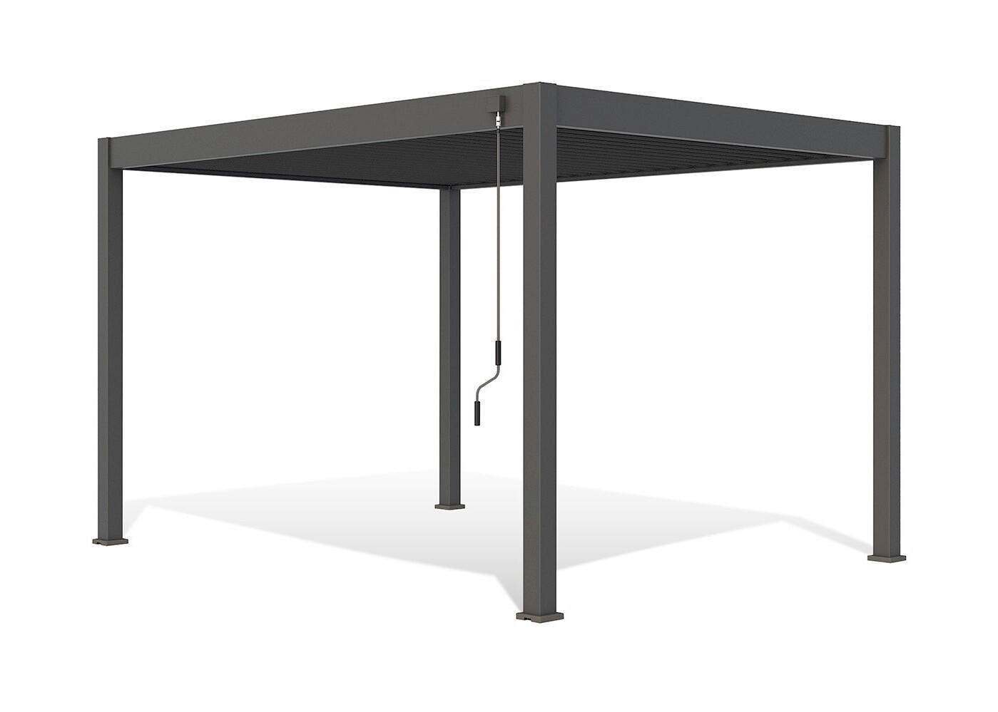 PERGOLA 400/255/300 cm Aluminium  - Anthrazit, Basics, Metall (400/255/300cm) - Gardenson