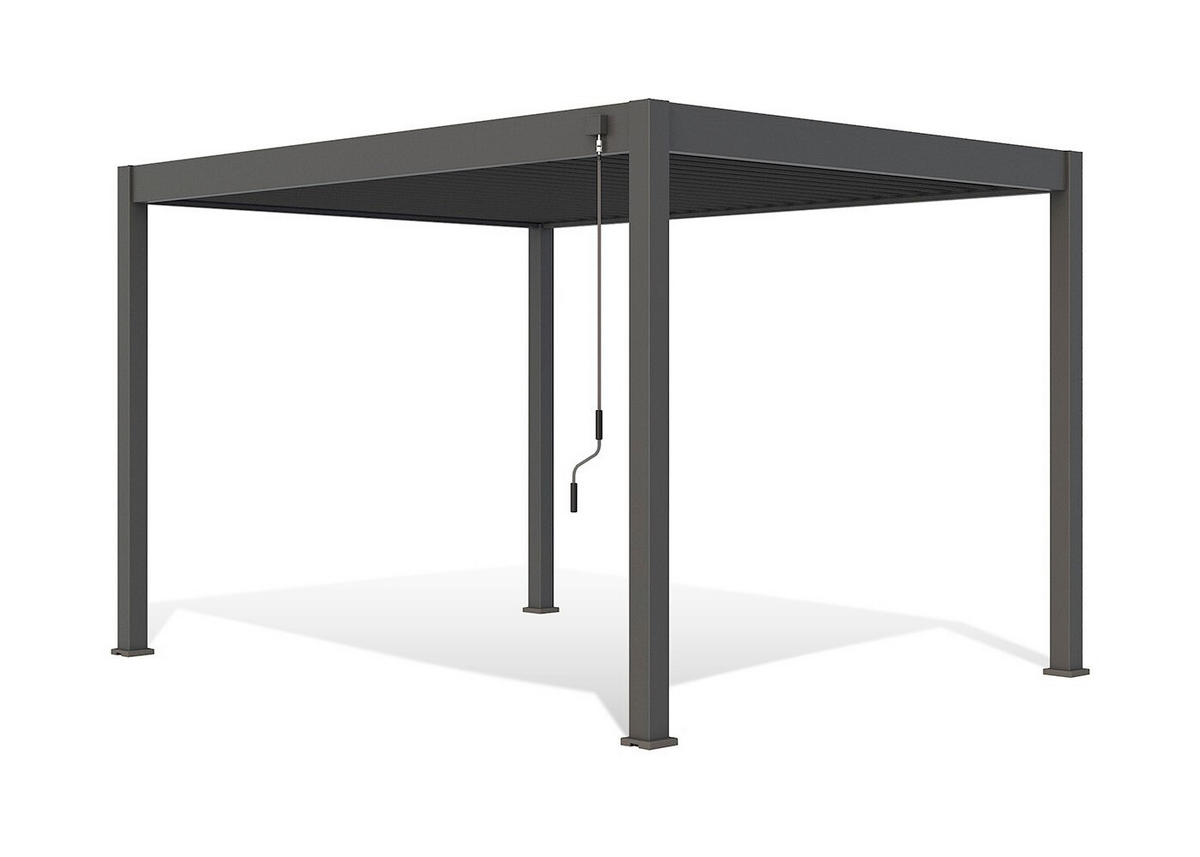 PERGOLA 400/255/300 cm Aluminium  - Anthrazit, Basics, Metall (400/255/300cm) - Gardenson