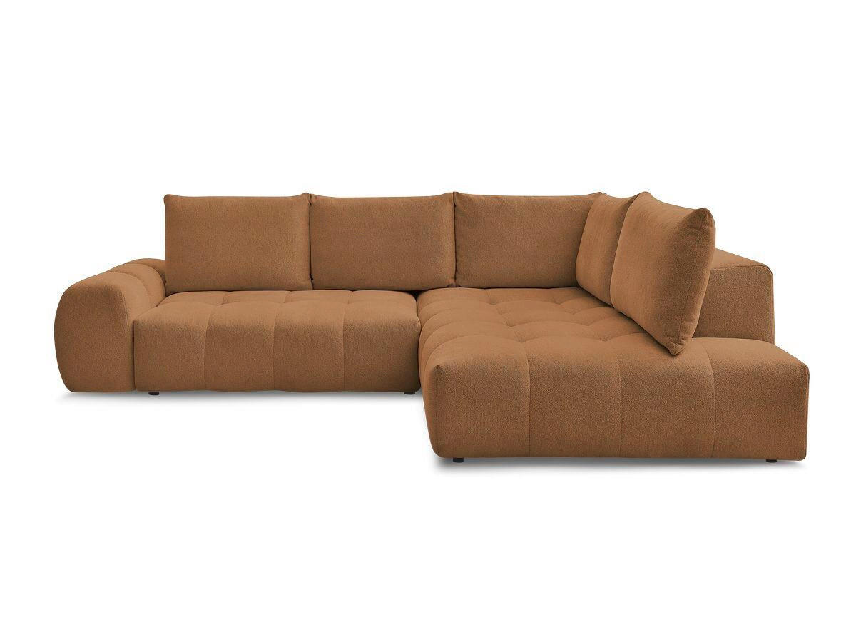 ECKSCHLAFSOFA EVEREST  mit Rücken echt, Armteil links, Armteil rechts Flachgewebe Orange  - Schwarz/Orange, MODERN, Kunststoff/Textil (320/212cm)