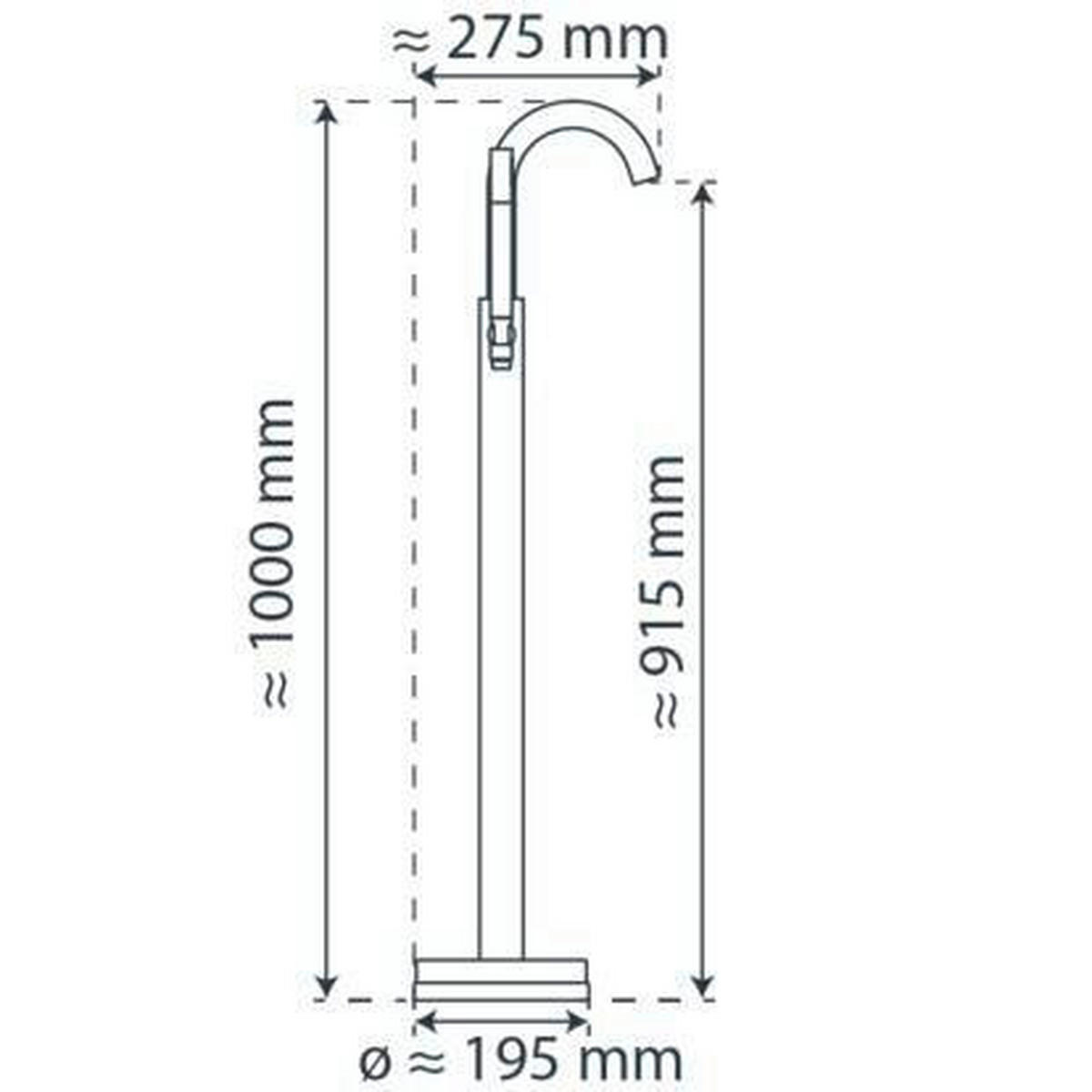 BADEWANNENARMATUR  - Chromfarben, Design, Metall (19/9,1/200cm) - Schütte