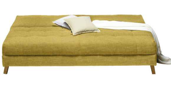 SCHLAFSOFA Webstoff Gelb  - Gelb/Naturfarben, KONVENTIONELL, Holz/Textil (195/90/90cm) - Cantus