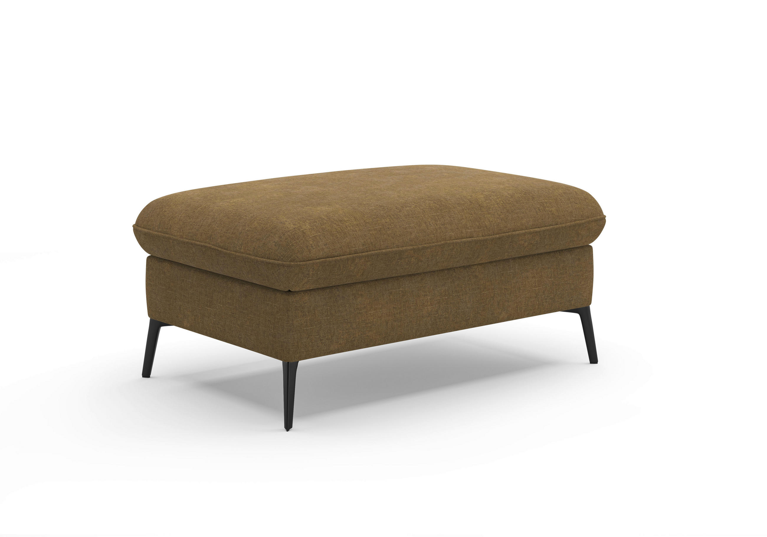 HOCKER in Textil Olivgrün  - Creme/Schwarz, Konventionell, Textil/Metall (104/47/69cm) - Sit & More
