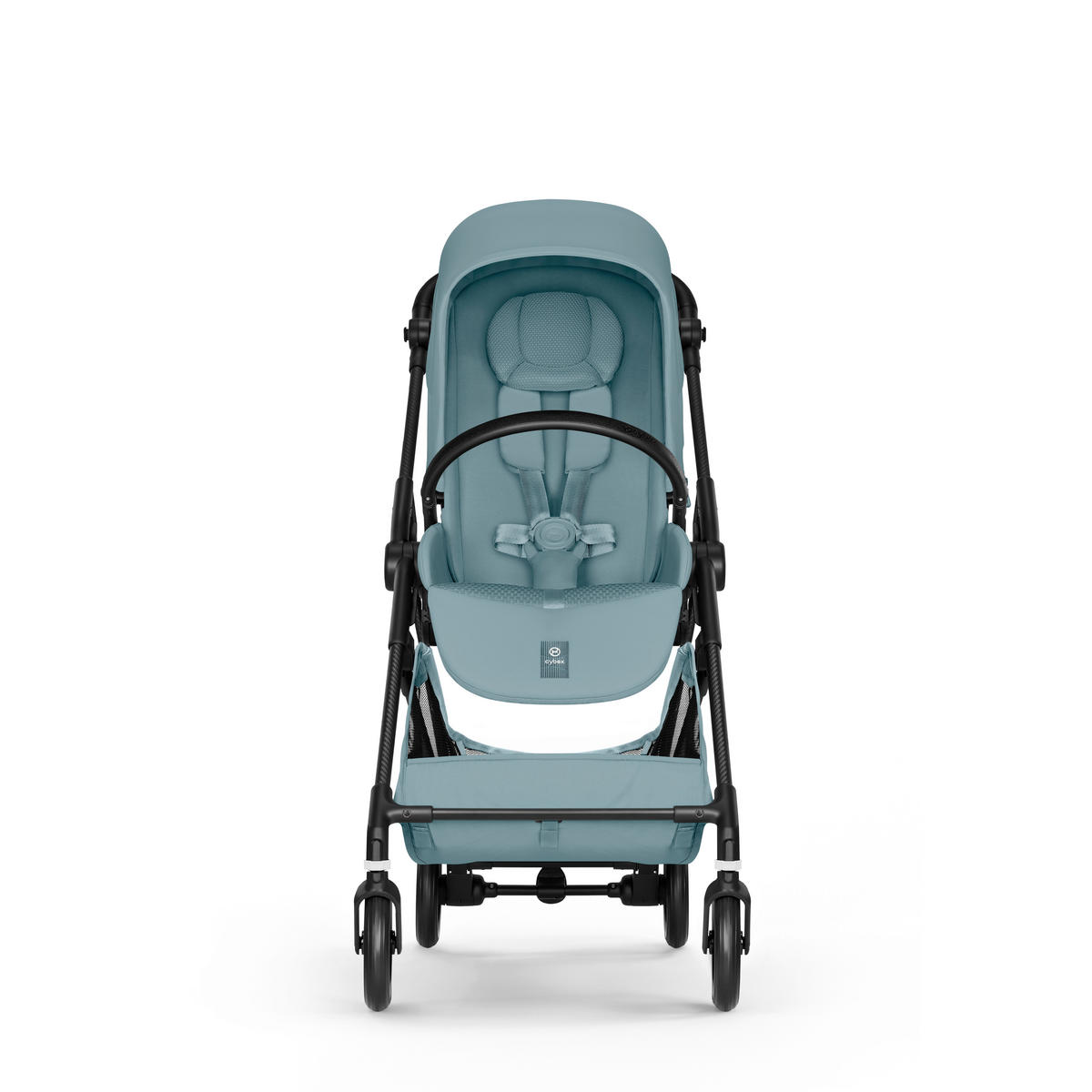KINDERWAGEN  Melio Carbon  Stormy Blue  - Pastellblau/Schwarz, Basics, Textil/Metall (82-91/49/96,5 - 107cm) - cybex GOLD