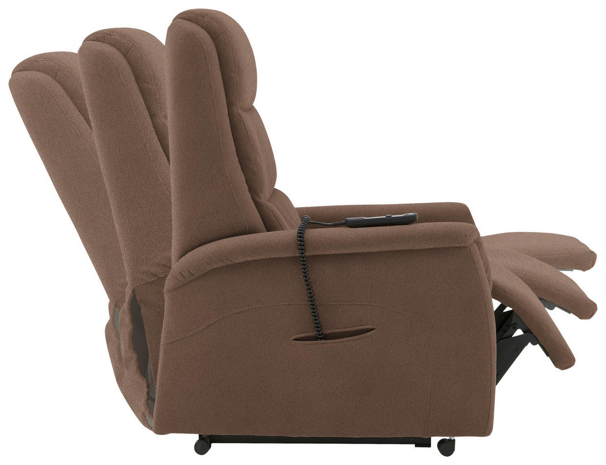FERNSEHSESSEL in Mikrofaser Braun  - Schwarz/Braun, Konventionell, Kunststoff/Textil (70/107/88cm) - Livetastic