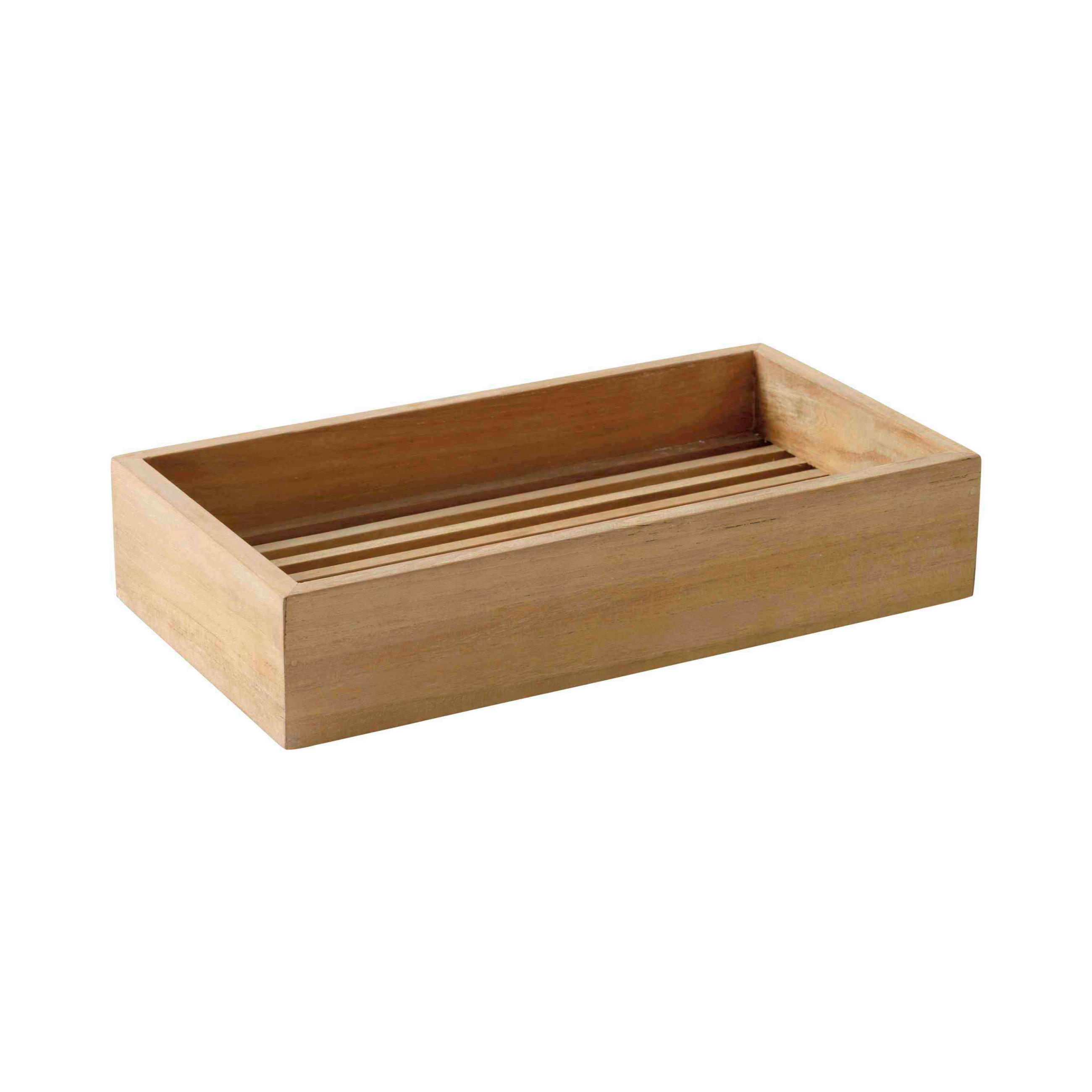 BADEWANNENABLAGE - Naturfarben/Teakfarben, Design, Holz (30/6/16cm) - Livetastic