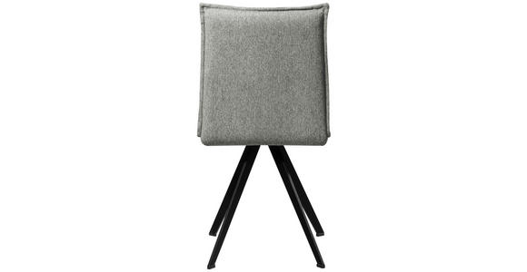 STUHL Webstoff Schwarz, Hellgrau Buche massiv - Hellgrau/Schwarz, Basics, Holz/Textil (46/91/61cm) - Carryhome