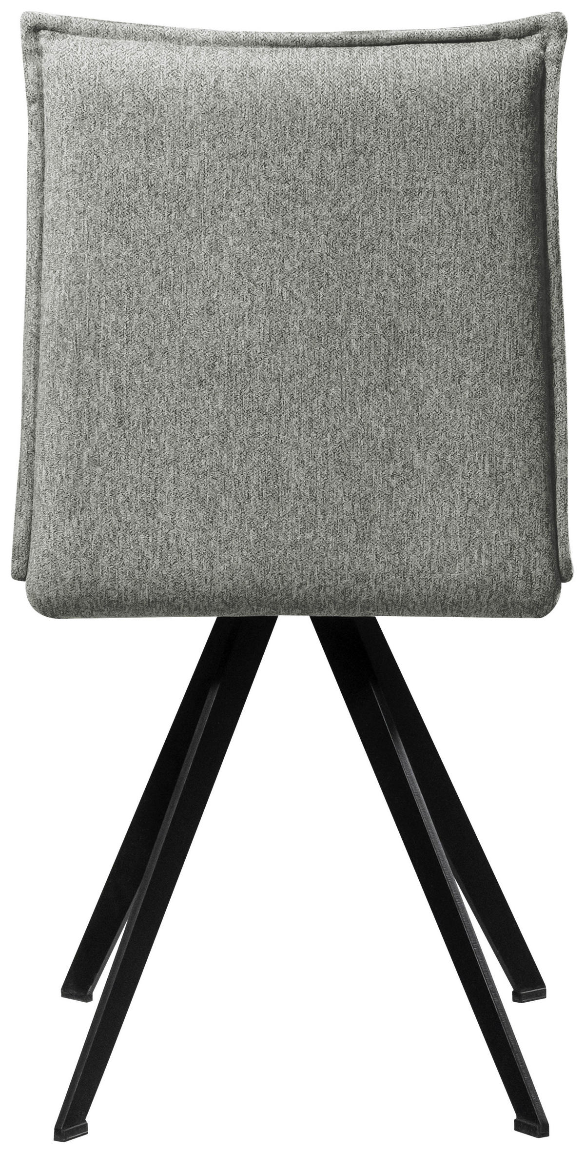 STUHL Webstoff Schwarz, Hellgrau Buche massiv  - Hellgrau/Schwarz, Basics, Holz/Textil (46/91/61cm) - Carryhome