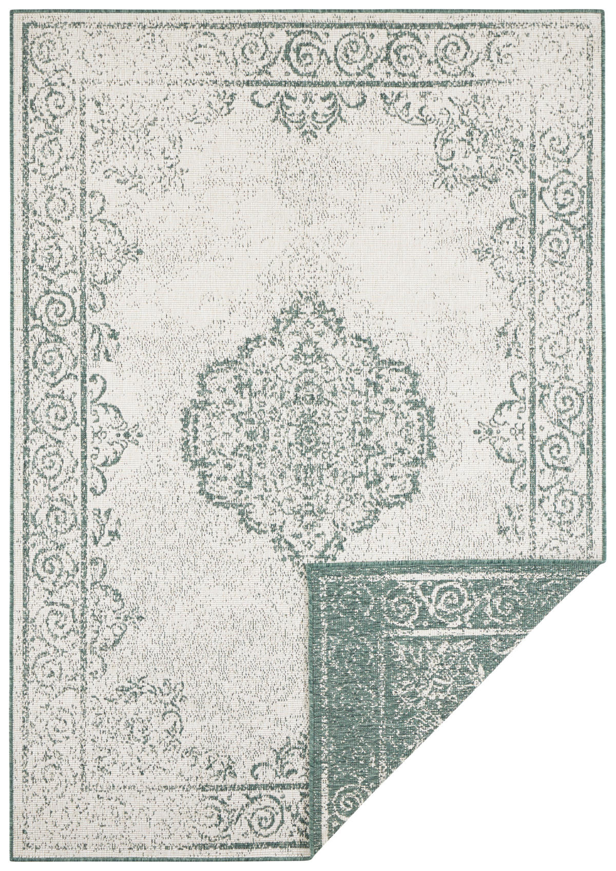 OUTDOORTEPPICH 200/290 cm Twin Supreme Creme, Grün  - Creme/Grün, Design, Kunststoff (200/290cm)