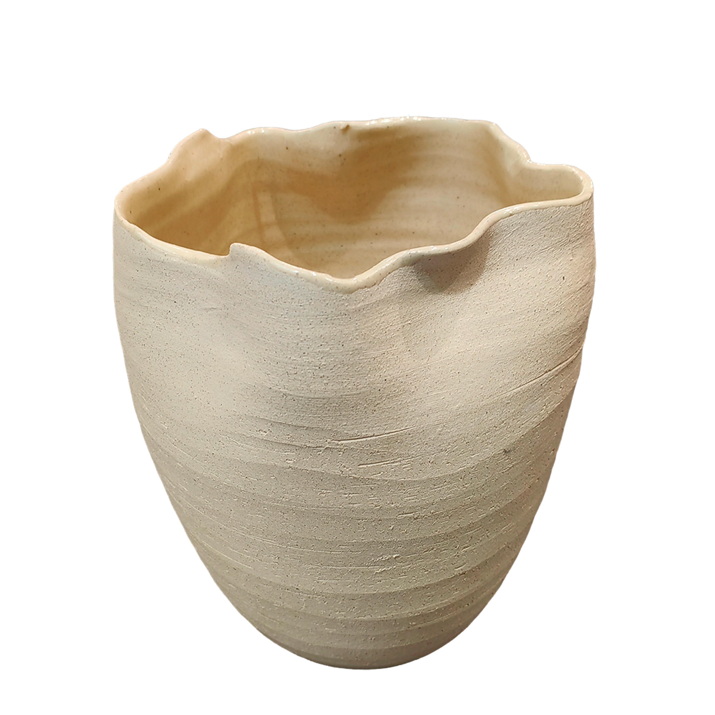 VASE 22 cm  - Creme, Trend, Keramik (19/22cm)