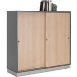 AKTENSCHRANK 120/110/40 cm  - Eichefarben/Graphitfarben, KONVENTIONELL, Holzwerkstoff (120/110/40cm) - Venda