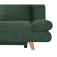SCHLAFSOFA  mit Schlafen auf Sitzhöhe, haustierfreundlicher Bezug Cord Dunkelgrün  - Dunkelgrün/Buchefarben, KONVENTIONELL, Holz/Textil (200/75/85cm) - Carryhome