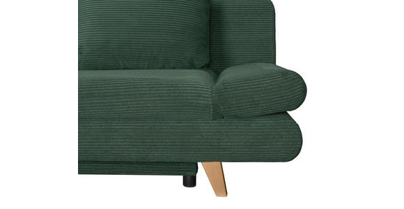 SCHLAFSOFA  mit Schlafen auf Sitzhöhe, haustierfreundlicher Bezug Cord Dunkelgrün  - Dunkelgrün/Buchefarben, KONVENTIONELL, Holz/Textil (200/75/85cm) - Carryhome