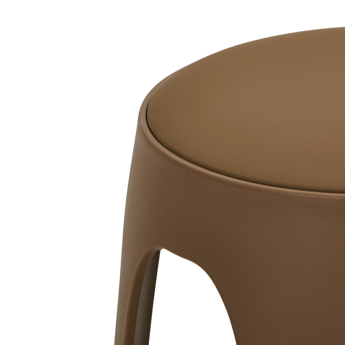 STAPELHOCKER in Kunststoff, Textil Braun  - Braun, Basics, Kunststoff/Textil (30/47/30cm) - Carryhome