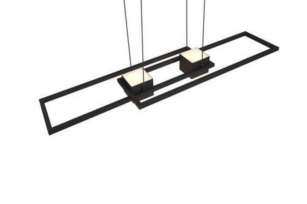 LED-HÄNGELEUCHTE 100/28/150 cm    - Schwarz/Alufarben, Design, Metall (100/28/150cm) - Trio Leuchten