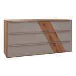 SIDEBOARD Sonia in 182/90/47 cm - Schlammfarben/Edelstahlfarben, Design, Glas/Holz (182/90/47cm) - Valnatura