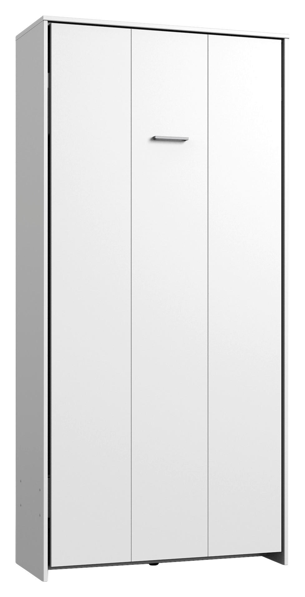 SCHRANKBETT 90/200 cm Weiß  - Weiß, KONVENTIONELL, Holz/Holzwerkstoff (90/200cm) - MID.YOU