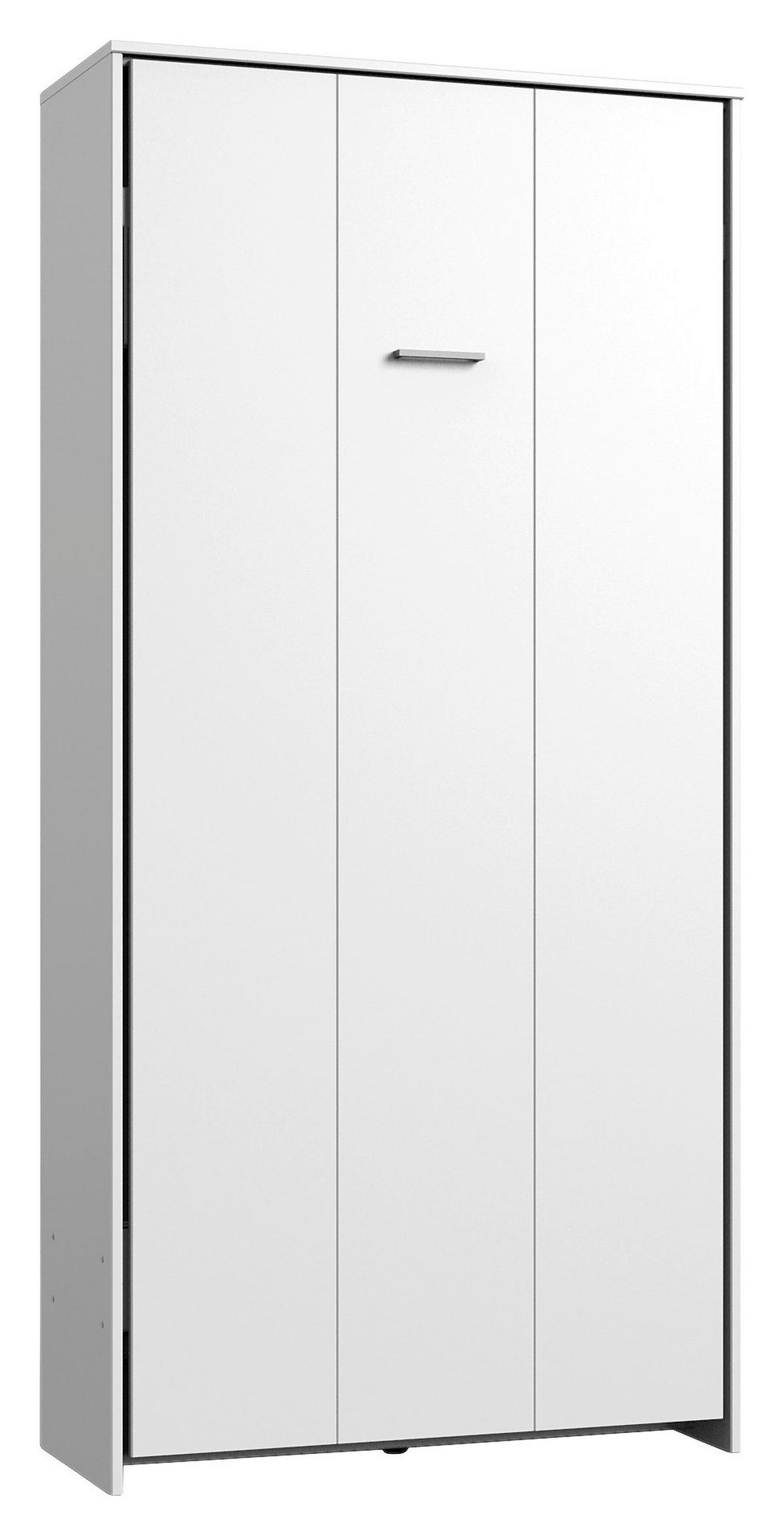 ZIDNI KREVET 90/200 cm   - bijela, Konvencionalno, drvni materijal/metal (90/200cm) - MID.YOU