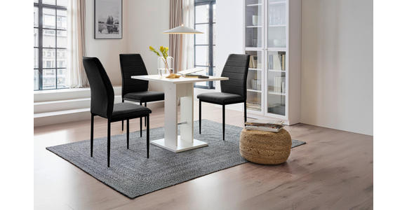 STUHL , , Mikrofaser  - Schwarz/Grau, MODERN, Textil/Metall (43,5/96/58cm) - Carryhome