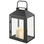 LATERNE - Schwarz, Basics, Glas/Metall (20/31,5/16cm) - Ambia Home