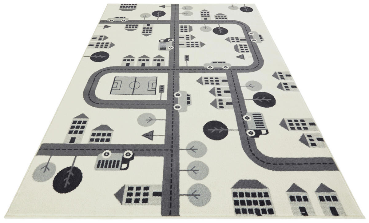 SPIELTEPPICH 80/150 cm Adventures  - Creme/Grau, Design, Kunststoff/Textil (80/150cm) - Hanse Home