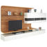 WOHNWAND in Weiß, Eichefarben, Honig - Edelstahlfarben/Eichefarben, Design, Glas/Holz (357.5/186.8/41.2-55.7cm) - Moderano WOHNWAND in Weiß, Eichefarben, Honig - Edelstahlfarben/Eichefarben, Design, Glas/Holz (357.5/186.8/41.2-55.7cm) - Moderano