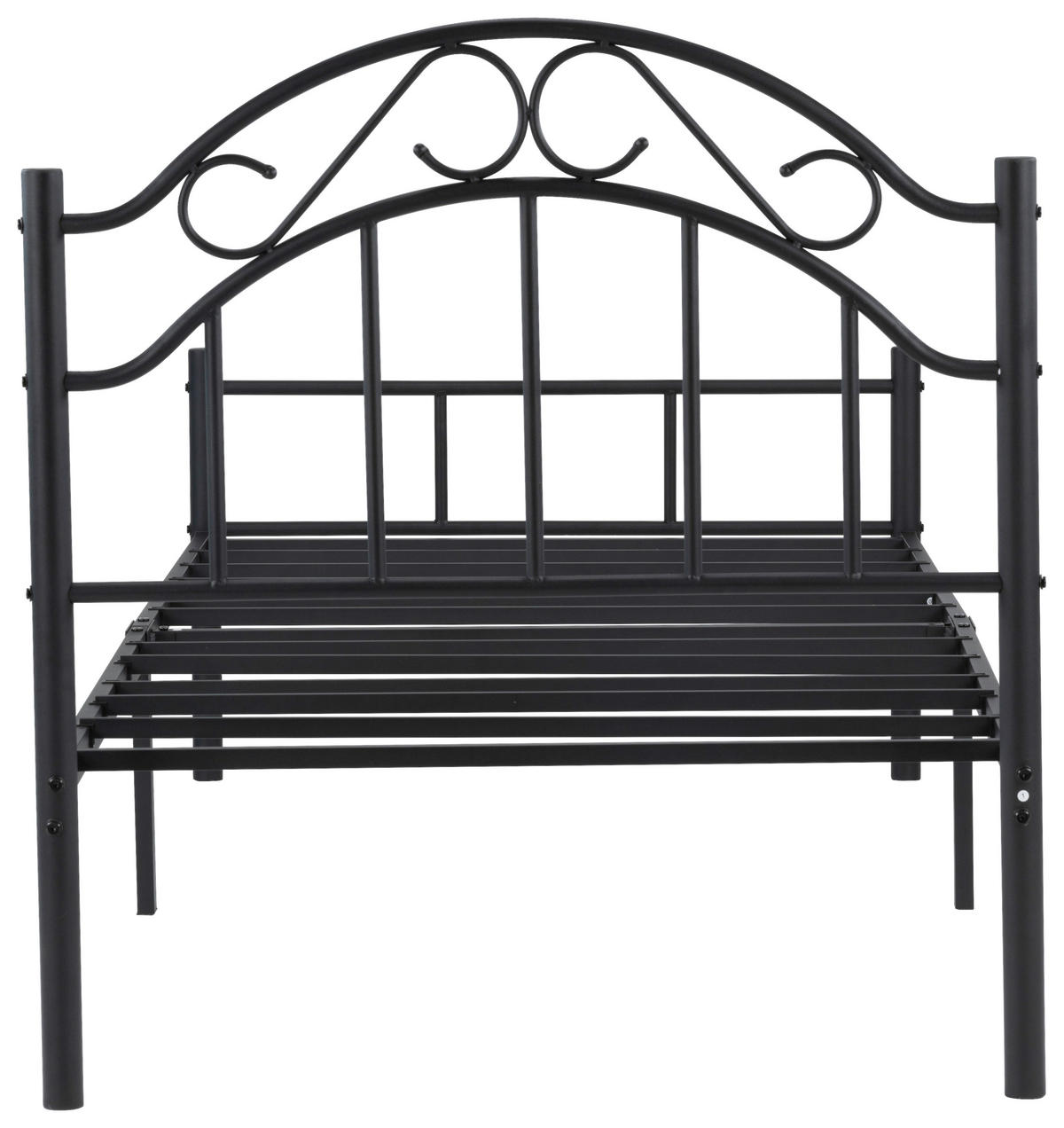 METALLBETT 90/200 cm  in Schwarz  - Schwarz, Basics, Metall (90/200cm) - Boxxx